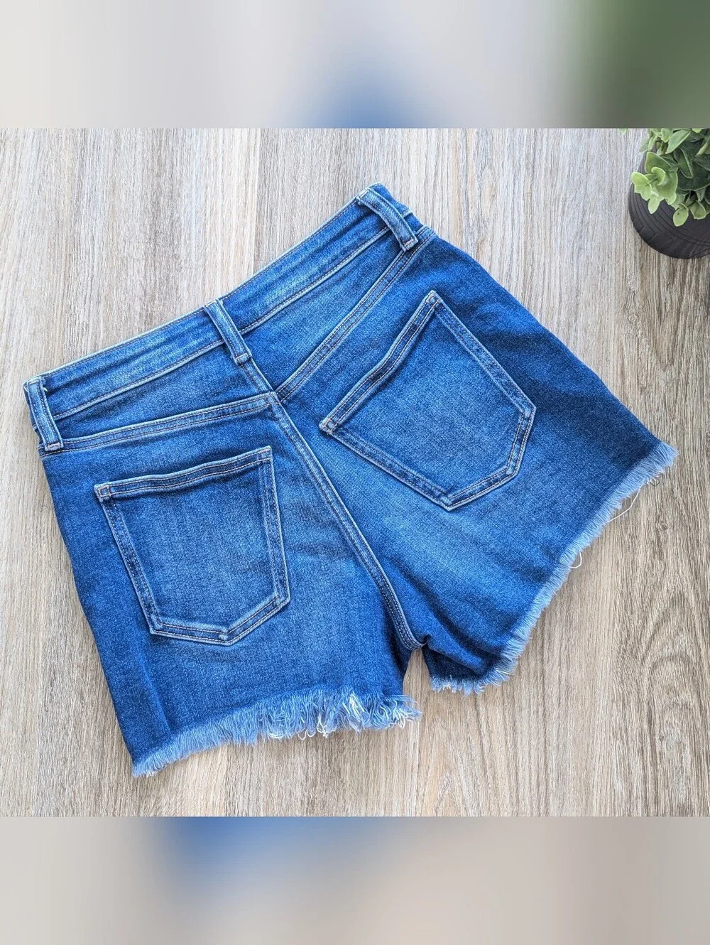 LC Conrad Denim Frayed Hem Shorts